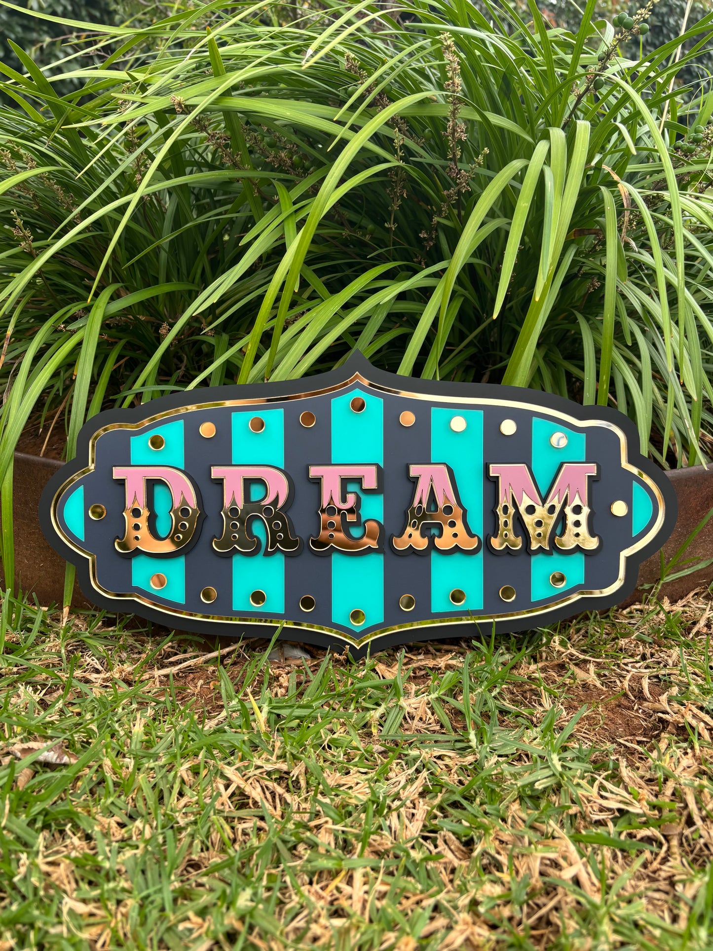 Dream Wall Decor Sign | Whimsical Layered Acrylic Wall Art for Kids Rooms, Nurseries & Playrooms