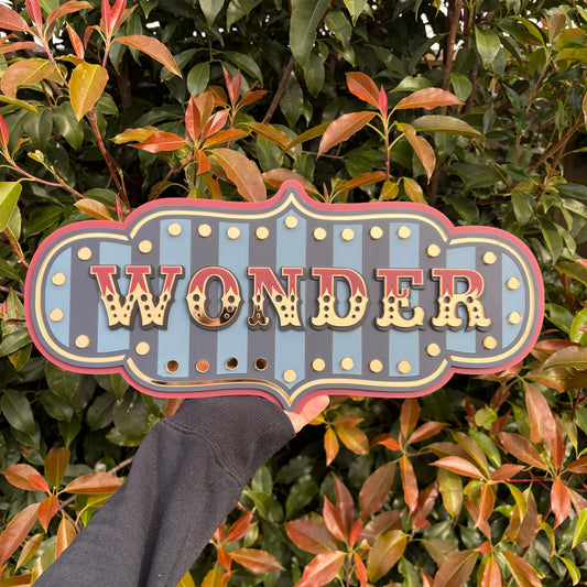 Wonder Wall Decor Sign | Whimsical Layered Acrylic Wall Art for Kids Rooms, Playrooms & Reading Nooks