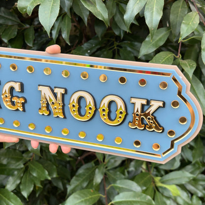 Kids Reading Nook Wall Decor | Statement Library Wall Sign | Unique Playroom or Bedroom Wall Art | Layered Acrylic