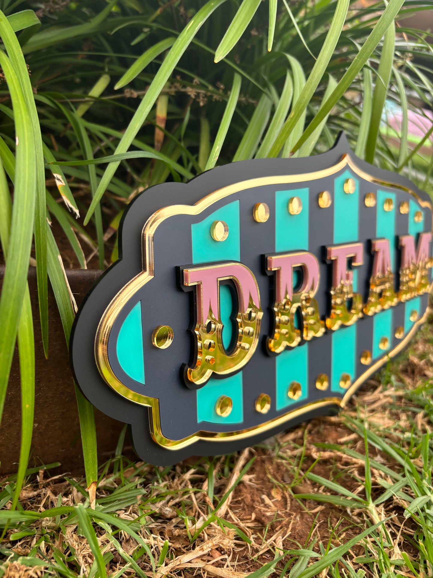 Dream Wall Decor Sign | Whimsical Layered Acrylic Wall Art for Kids Rooms, Nurseries & Playrooms