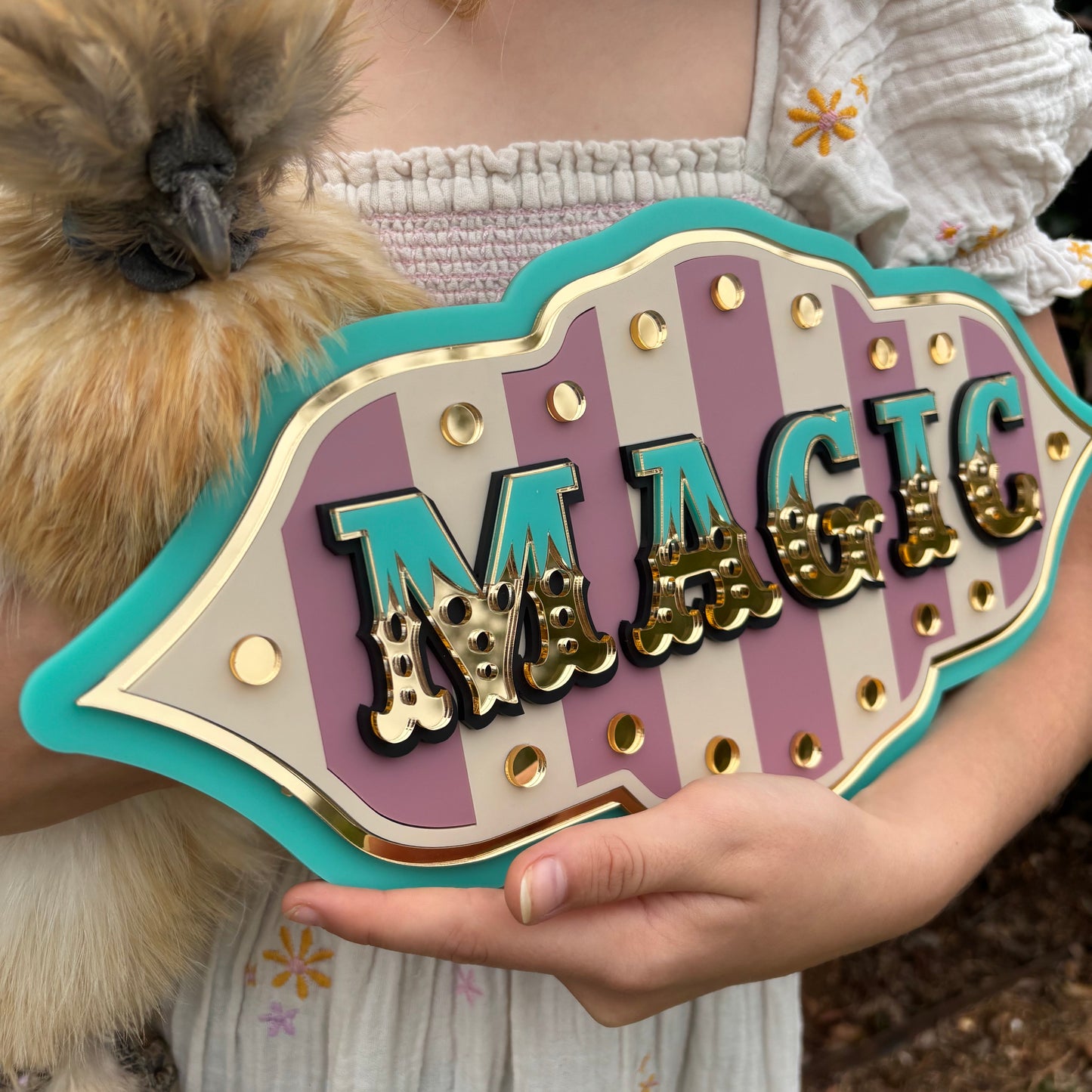 Magic Wall Decor Sign | Whimsical Layered Acrylic Wall Art for Kids Rooms, Nurseries & Playrooms