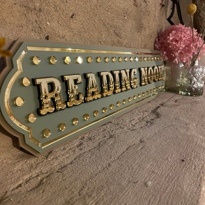 Reading Nook Decor Sign | Kids Reading Corner Wall Art | Library Wall Sign for Playroom, Nursery or Classroom | Layered Acrylic