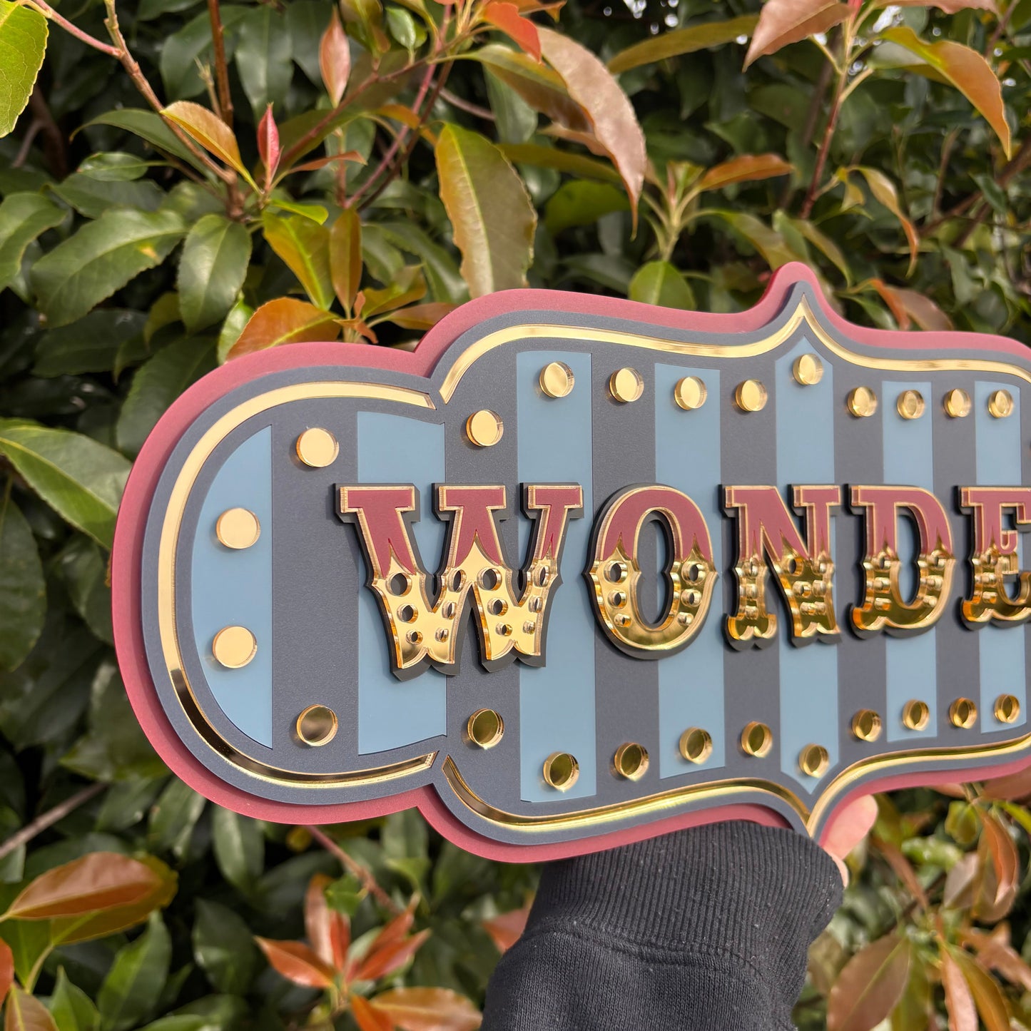 Wonder Wall Decor Sign | Whimsical Layered Acrylic Wall Art for Kids Rooms, Playrooms & Reading Nooks