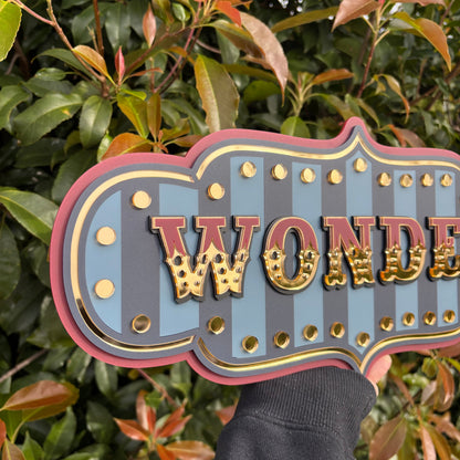Wonder Wall Decor Sign | Whimsical Layered Acrylic Wall Art for Kids Rooms, Playrooms & Reading Nooks