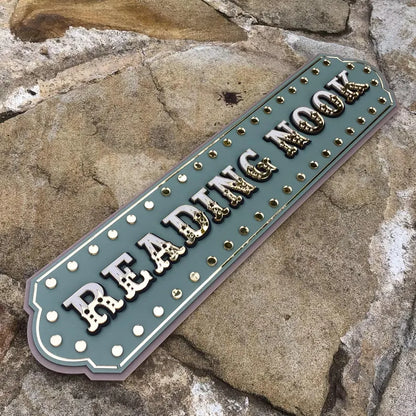 Reading Nook Decor Sign | Kids Reading Corner Wall Art | Library Wall Sign for Playroom, Nursery or Classroom | Layered Acrylic