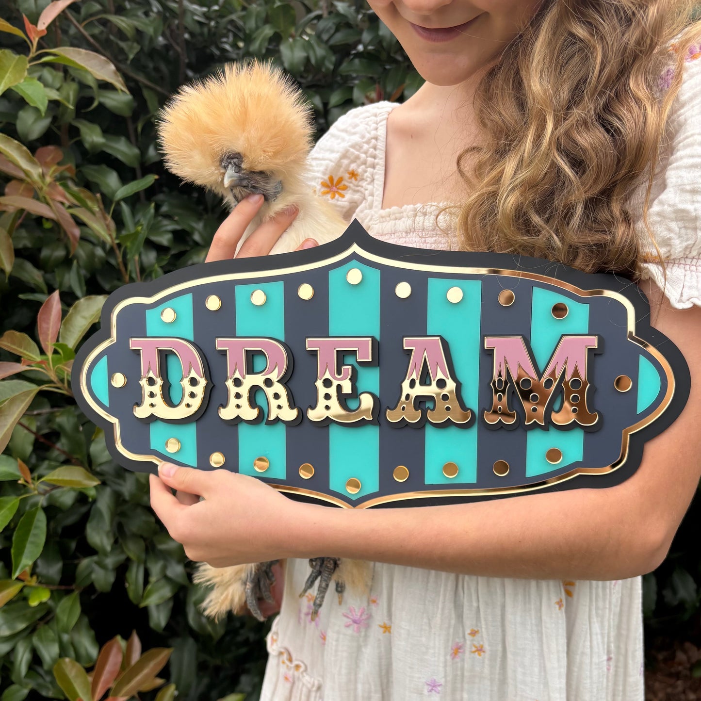 Dream Wall Decor Sign | Whimsical Layered Acrylic Wall Art for Kids Rooms, Nurseries & Playrooms
