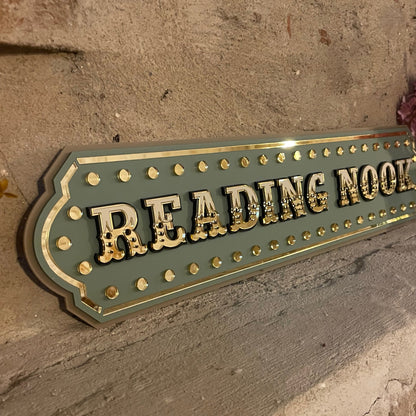 Reading Nook Decor Sign | Kids Reading Corner Wall Art | Library Wall Sign for Playroom, Nursery or Classroom | Layered Acrylic