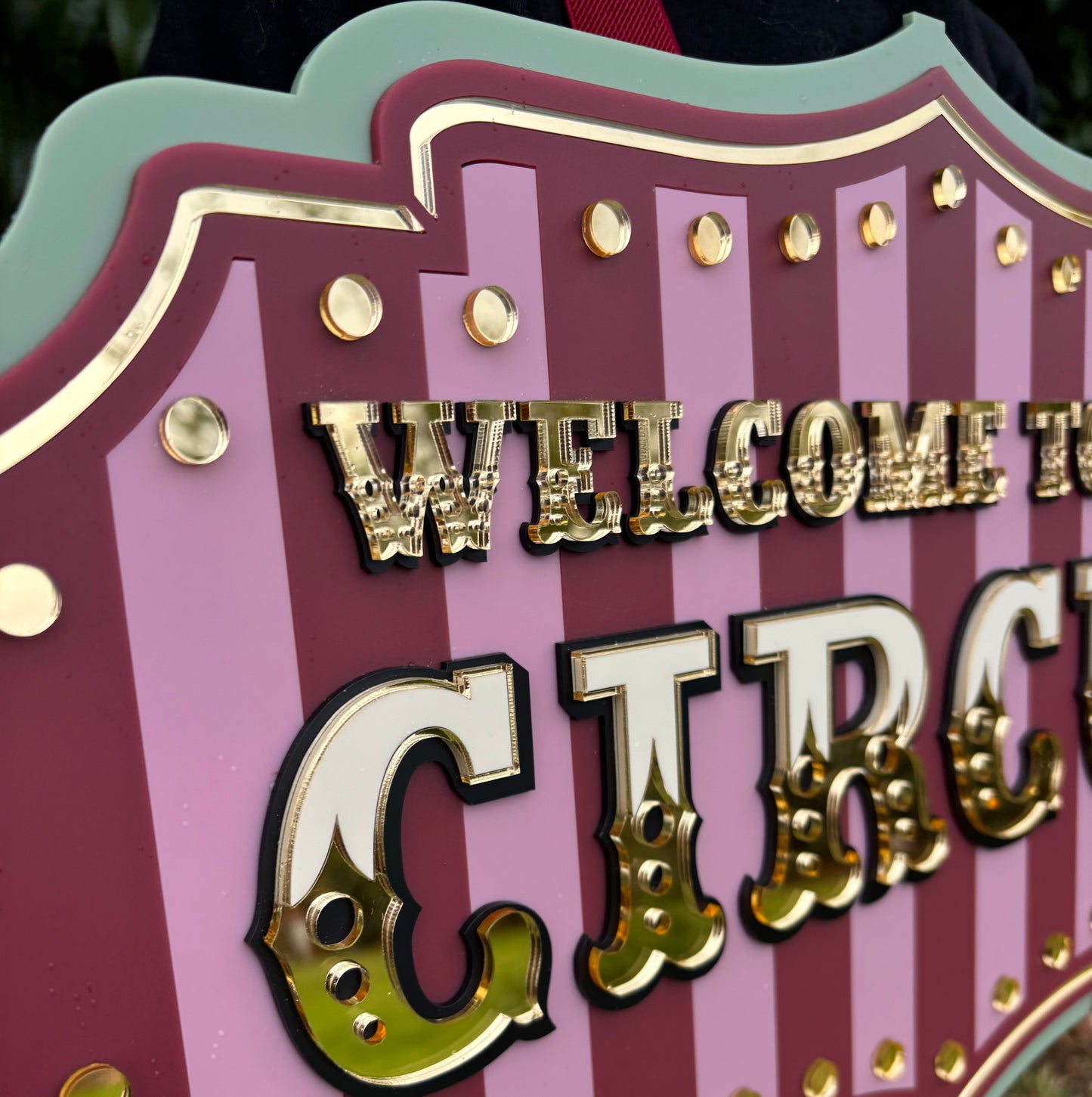 Marquee Circus Wall Decor Sign “Welcome to Our Circus” | Playroom & Nursery Wall Art | Vintage Inspired Statement Piece | Layered Acrylic