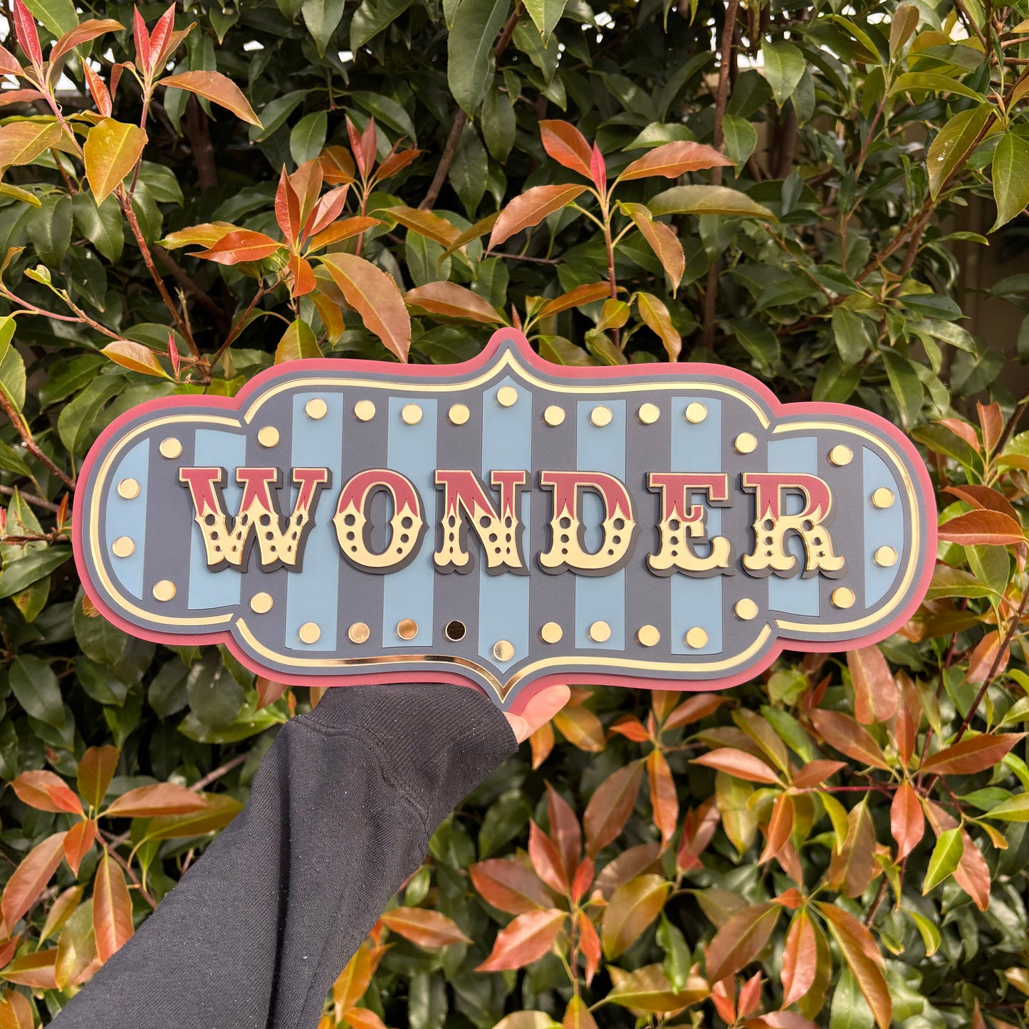 Wonder Wall Decor Sign | Whimsical Layered Acrylic Wall Art for Kids Rooms, Playrooms & Reading Nooks