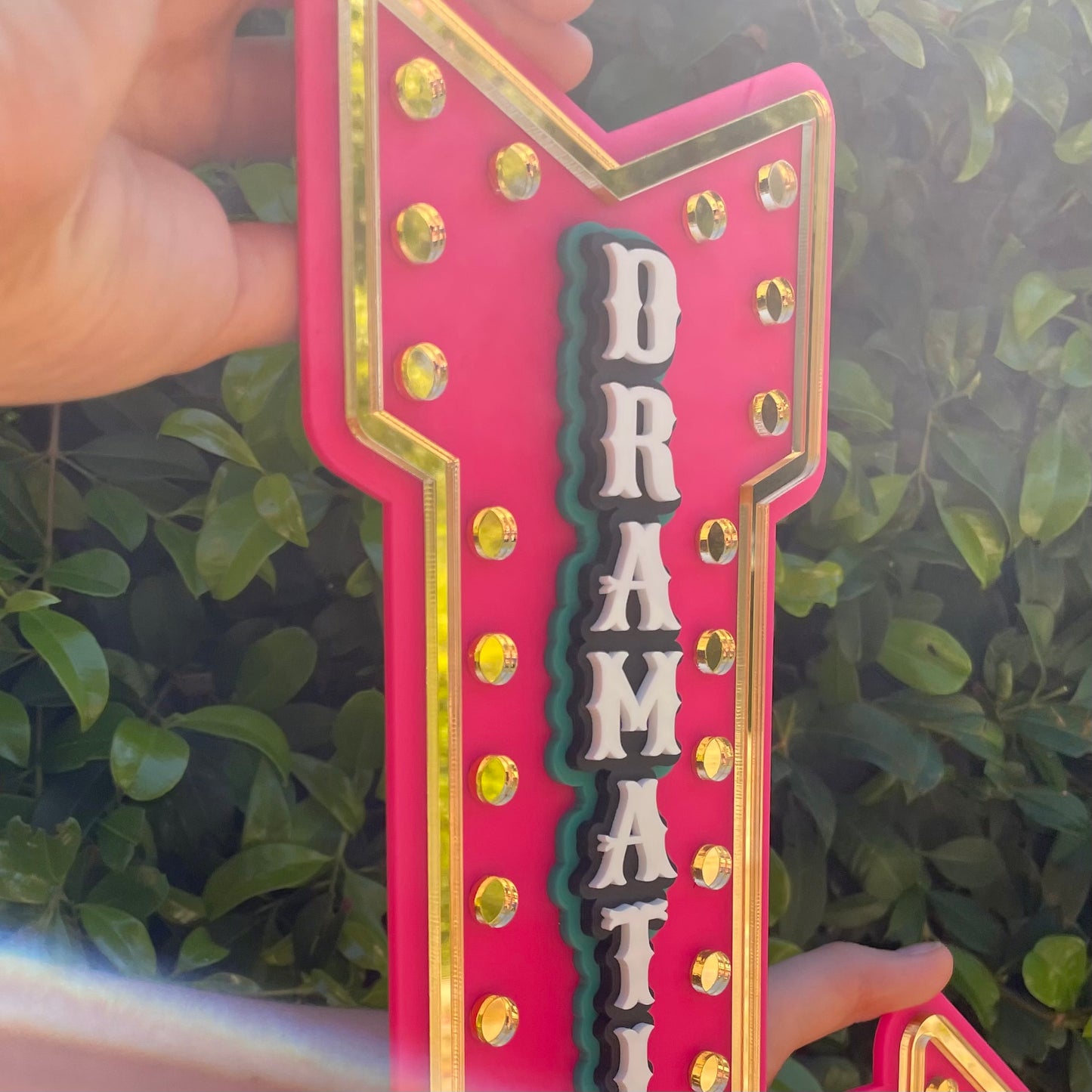 Girls Room Wall Decor Dramatic Exit Sign | Kids Room Statement Wall Art | Whimsical Marquee Arrow for Playroom or Bedroom